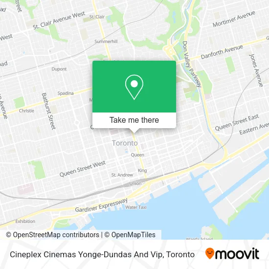 Cineplex Cinemas Yonge-Dundas And Vip plan