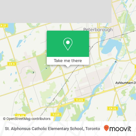 St. Alphonsus Catholic Elementary School, map