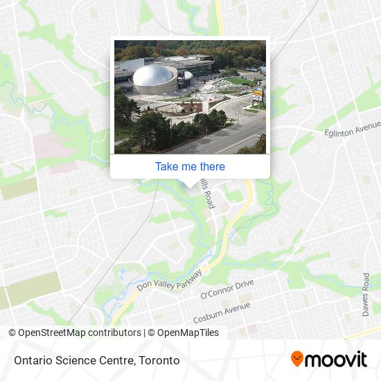 Ontario Science Centre map