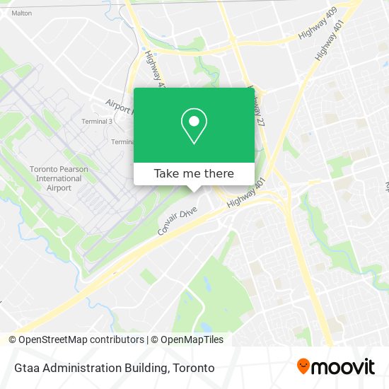 Gtaa Administration Building map