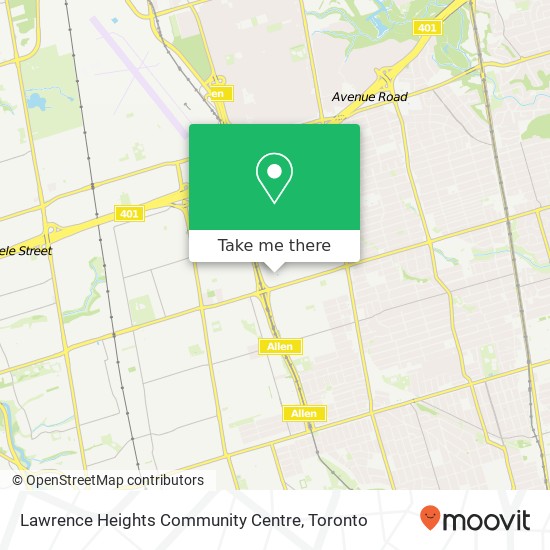 Lawrence Heights Community Centre map