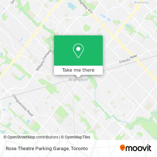 Rose Theatre Parking Garage map