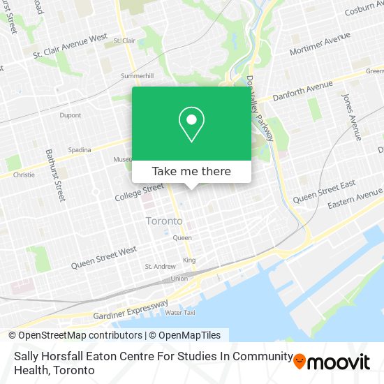 Sally Horsfall Eaton Centre For Studies In Community Health map