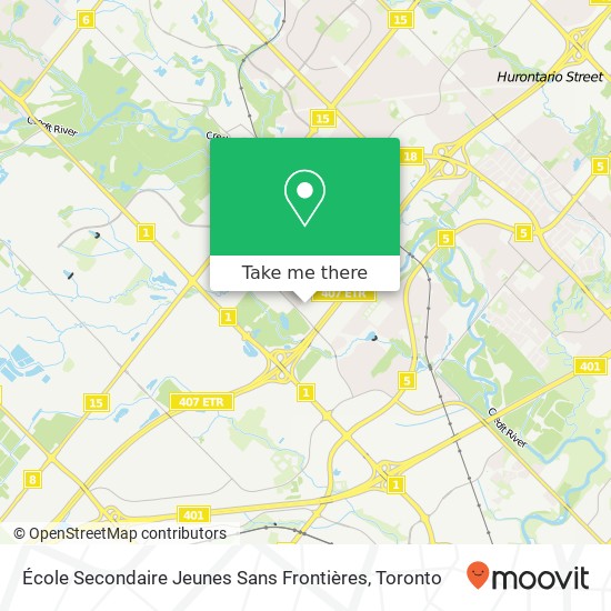 École Secondaire Jeunes Sans Frontières map