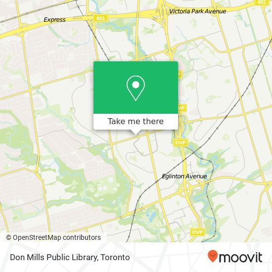 Don Mills Public Library map