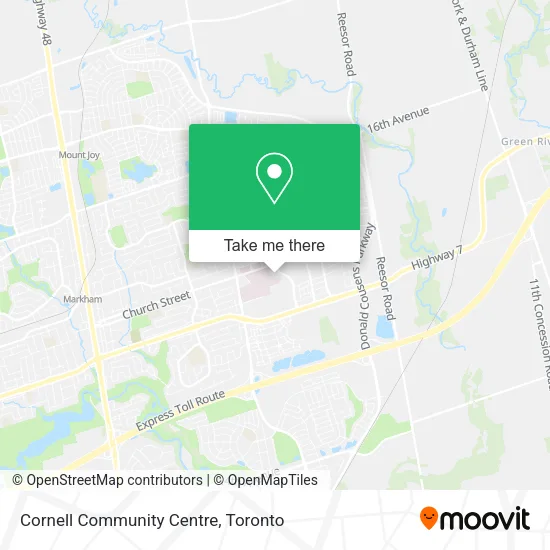 Cornell Community Centre map