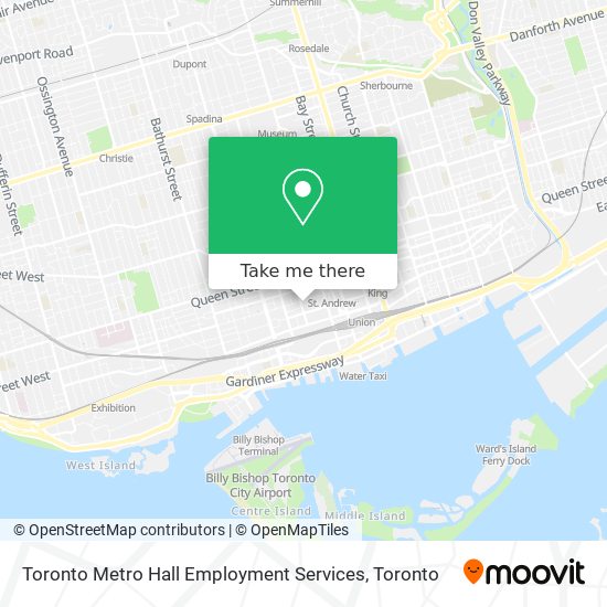 Toronto Metro Hall Employment Services plan