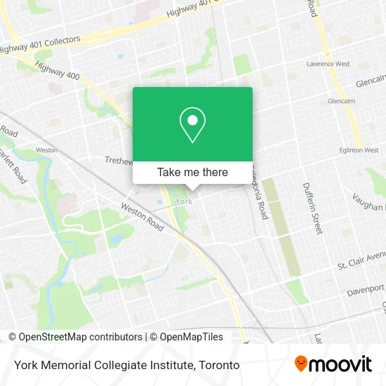 York Memorial Collegiate Institute map