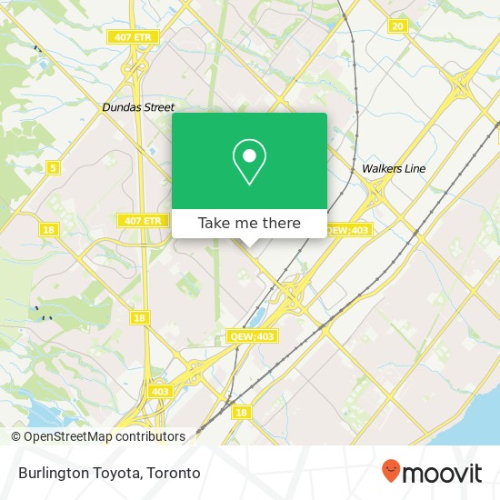 Burlington Toyota map