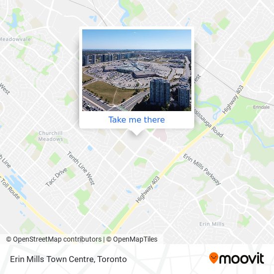 Erin Mills Town Centre map