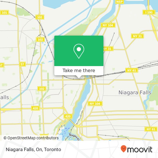 Niagara Falls, On map