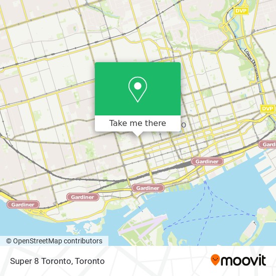 Super 8 Toronto map