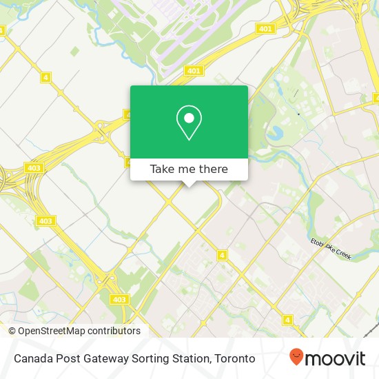 Canada Post Gateway Sorting Station map