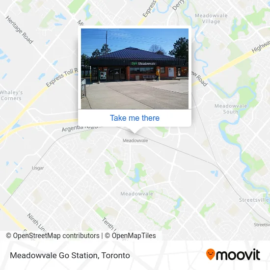 Meadowvale Go Station map