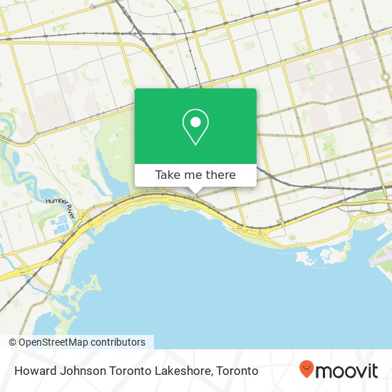 Howard Johnson Toronto Lakeshore map