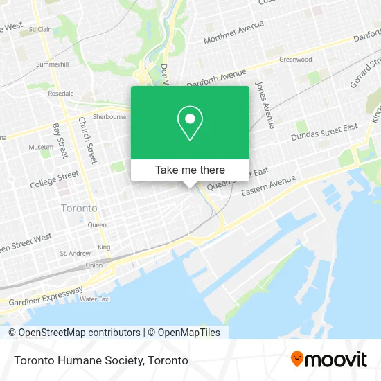 Toronto Humane Society map