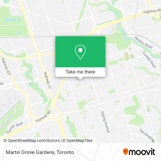 Martin Grove Gardens map