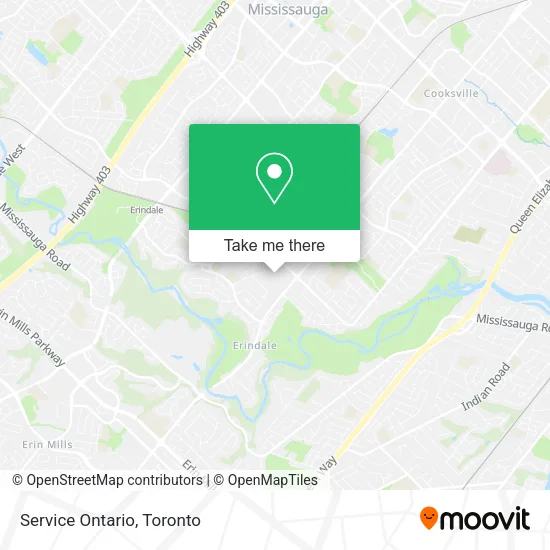 Service Ontario map