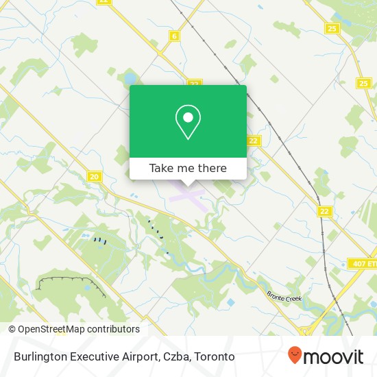 Burlington Executive Airport, Czba map