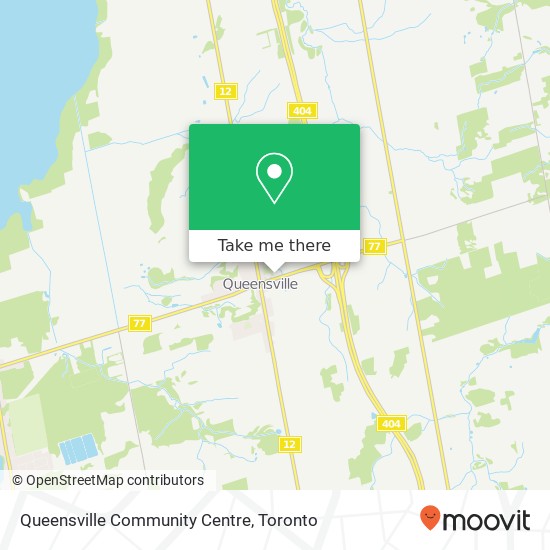 Queensville Community Centre map