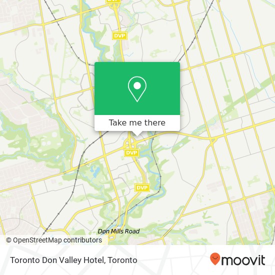 Toronto Don Valley Hotel map