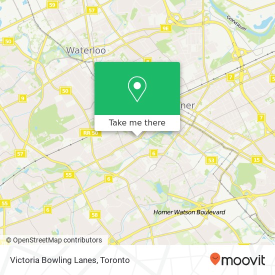 Victoria Bowling Lanes map