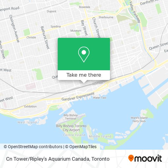Cn Tower / Ripley's Aquarium Canada map