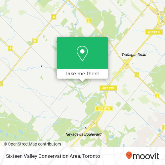 Sixteen Valley Conservation Area map