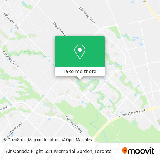 Air Canada Flight 621 Memorial Garden map