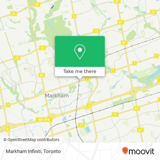 Markham Infiniti map