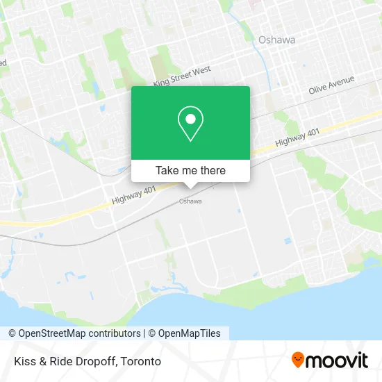 Kiss & Ride Dropoff map