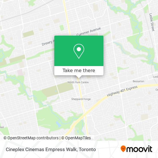 Cineplex Cinemas Empress Walk map