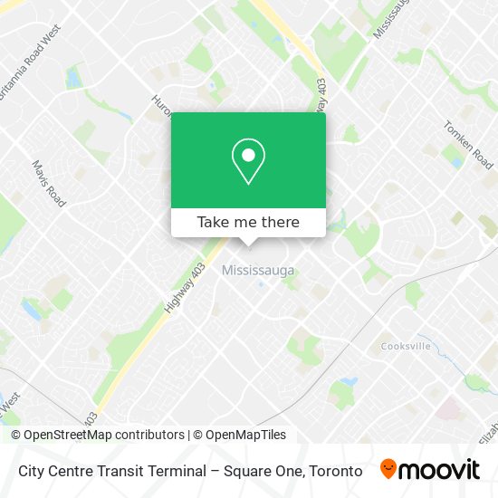 City Centre Transit Terminal – Square One map