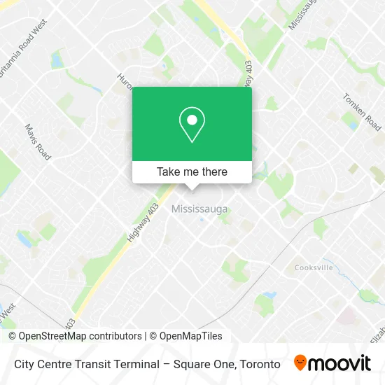 City Centre Transit Terminal – Square One map