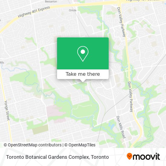 Toronto Botanical Gardens Complex map