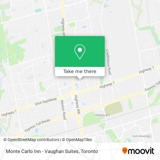 Monte Carlo Inn - Vaughan Suites map