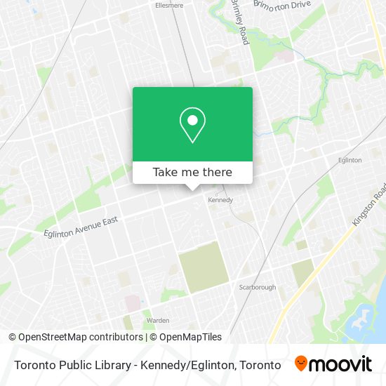 Toronto Public Library - Kennedy / Eglinton map