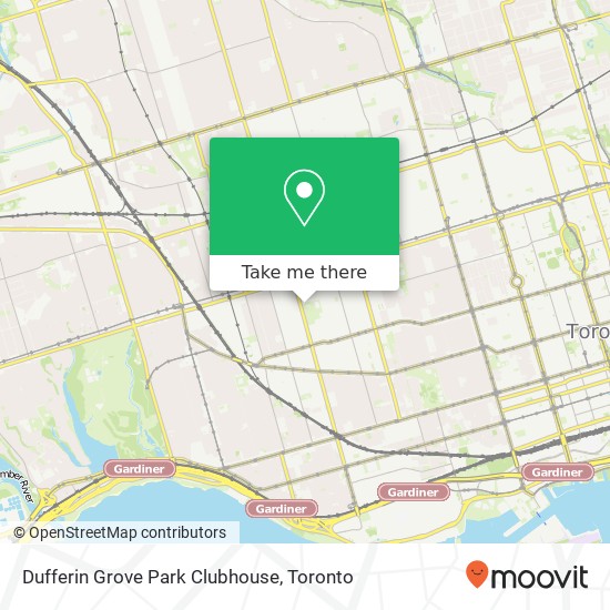 Dufferin Grove Park Clubhouse map