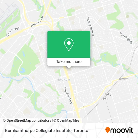 Burnhamthorpe Collegiate Institute map
