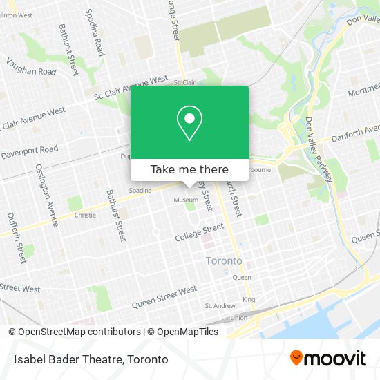 Isabel Bader Theatre map
