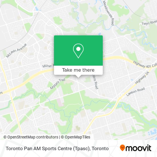 Toronto Pan AM Sports Centre (Tpasc) map