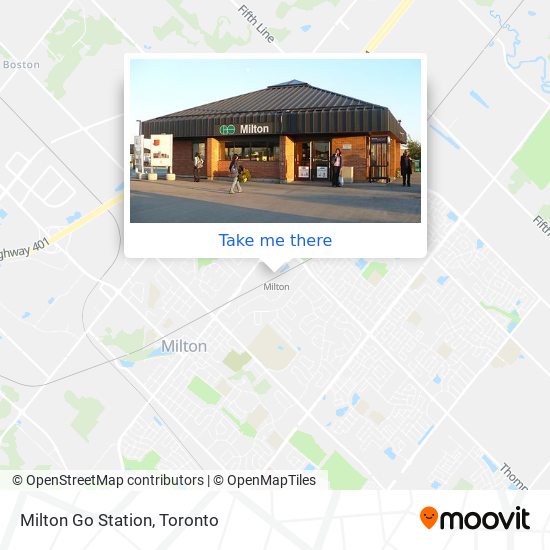 Milton Go Station map