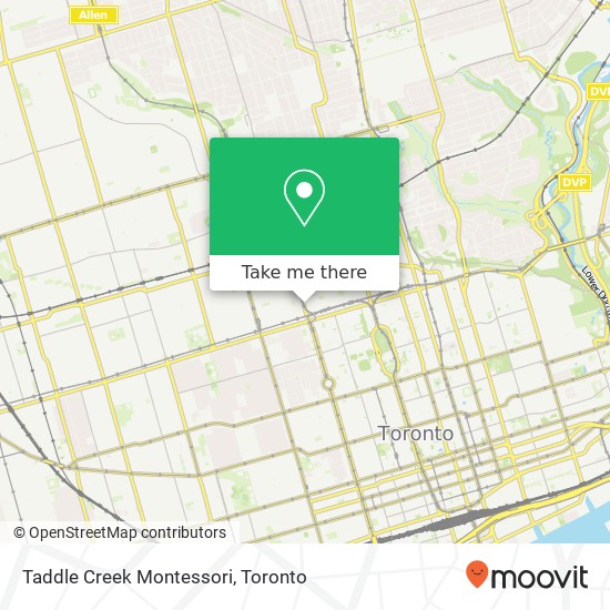 Taddle Creek Montessori map