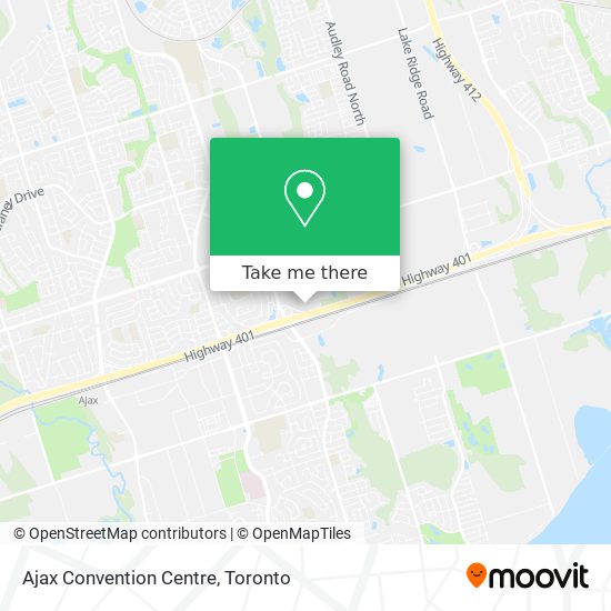 Ajax Convention Centre map