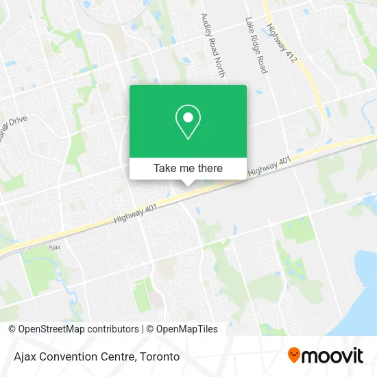 Ajax Convention Centre map