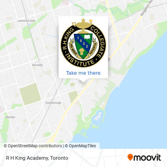 R H King Academy map