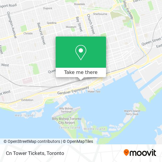 Cn Tower Tickets map