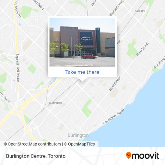 Burlington Centre map