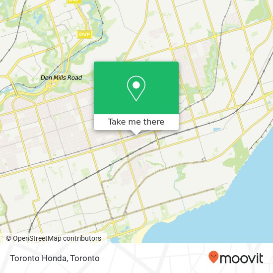 Toronto Honda map
