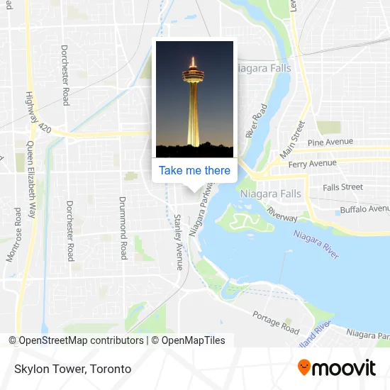 Skylon Tower map